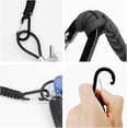 thumbnail image 2 of 1 mosquetón trenzado (negro), llavero con gancho en forma de D, llavero de paracord, llavero de paracord con mosquetón, llavero de paracord para exteriores para acampar, 2 of 5