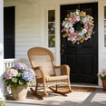 thumbnail image 4 of Spring Summer Artificial Flower Wreath, Colorful Floral Door Wreath for Home Wall & Entryway Decor, 4 of 7