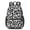 Black and White, variant on Blue Leopard Print Pattern 17" School Backpacks for Teens,Waterproof Oxford Fabric,S-Shape Padded Straps for School,Travel,Hiking,Camping