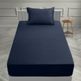 thumbnail image 6 of Lux Decor Collection Twin Sheets Set - 3 Pc Bed Sheets for Twin Size Bed, Microfiber Deep Pocket Bedding Sheets & Pillowcases - Navy Blue, 6 of 6
