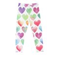 thumbnail image 4 of Girls Leggings 3-8T Casual Fall Stretch Cotton Jeggings Floral/Hearts Printed Tights Full Length Slim Fit Pant (6-7T, Multicolor 02), 4 of 4