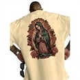 thumbnail image 4 of Unisex Christian T-Shirt, Virgin Mary and Roses Graphic Tee, Religious Catholic Art Shirt, Faith-Inspired Casual Top, Sizes S–5XL, 4 of 7
