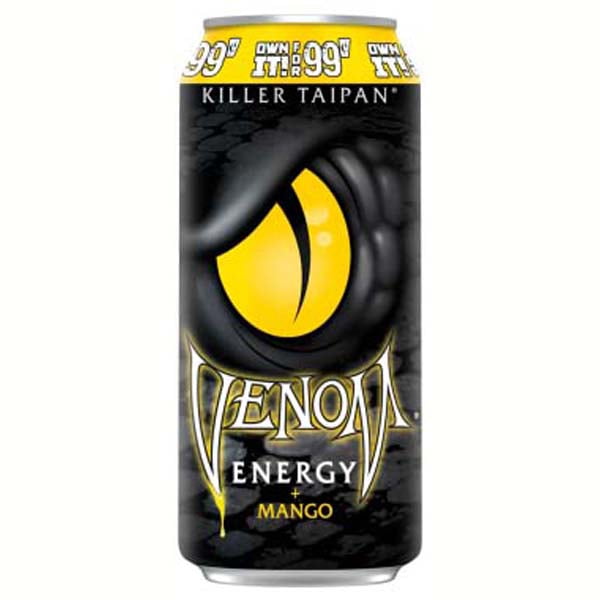 Venom Killer Taipan Mango Energy Drink PP .99 cents 16 oz Cans - Pack