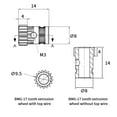thumbnail image 3 of FlyFlise 3D Printer Accessories Drivegear Dual Gear Drive Wheel Extruder, 3 of 8