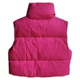 thumbnail image 5 of Niaviben Puffy Vest Women Cropped Puffer Vest Warm Vest for Women Puffer Jacket Winter Jackets for Women Vests Women Jackets Hot Pink M, 5 of 8