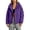 B-Purple, variant on Windbreaker Jacket for Women Oversized Hooded Windproof Water Resistant Hiking Casual Cargo Outdoor Rain Jacket with Pockets