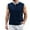 Navy Blue, variant on Men's European Solid Color Button Open Neck Pocket Vest - Casual Loose, Comfortable, Multiple Sizes, for Spring/Summer