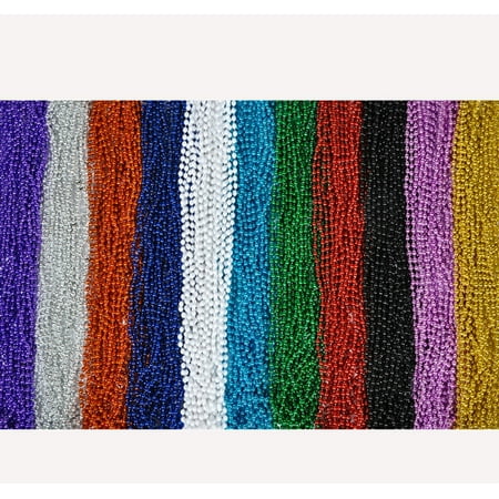 144 PC 6MM BEADED NECKLACES, Case of 4