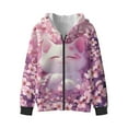 thumbnail image 3 of KUIFORTI Flower Cat Cute Hoodies for Girls 6-7 Polyester Active Performance Zip Up Hoodies for Girls Warm Soft Fall Fashion Outfits Winter Clothes for Outdoor Activities, 3 of 6