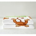 thumbnail image 5 of Kids Cute Monkeys Fleece Throw Blanket Cartoon Monkey Banana Decor Sherpa Blanket Boys Girls Wild Animal Pattern Plush Blanket Natural Wildlife Fuzzy Blanket for Sofa Bed Couch,Throw 50x60 Inch, 5 of 6