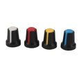 thumbnail image 2 of Unique Bargains 6mm Hole Diameter Shaft Potentiometer Control Rotary Knobs Cap 4 Color 104 Pcs, 2 of 3