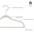 thumbnail image 3 of Simplify Kid's Velvet Shirt Hangers, 25 Pack, White, 3 of 7