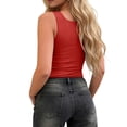 thumbnail image 3 of FUYUDY Women Slim Fit Basic Solid Color Deep V Neck Tank Tops Sleeveless Casual Stretch Soft Comfortable Summer Wear Holiday Ladies Camisole, 3 of 8