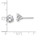 thumbnail image 4 of Primal Gold 14 Karat White Gold Lab Grown Diamond 2cttw SI1/SI2, G H I, 3 Prong Earrings, 4 of 5