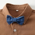 thumbnail image 5 of Bullpiano 1-7T Infant Formal Suits Shirt+Suspender Shorts Bowtie Clothes Shirt Overalls Clothes Set Toddler Boys Gentleman Suit, 5 of 9
