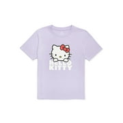 Hello Kitty Girls Graphic T-Shirt with Short Sleeves, Sizes 4-16