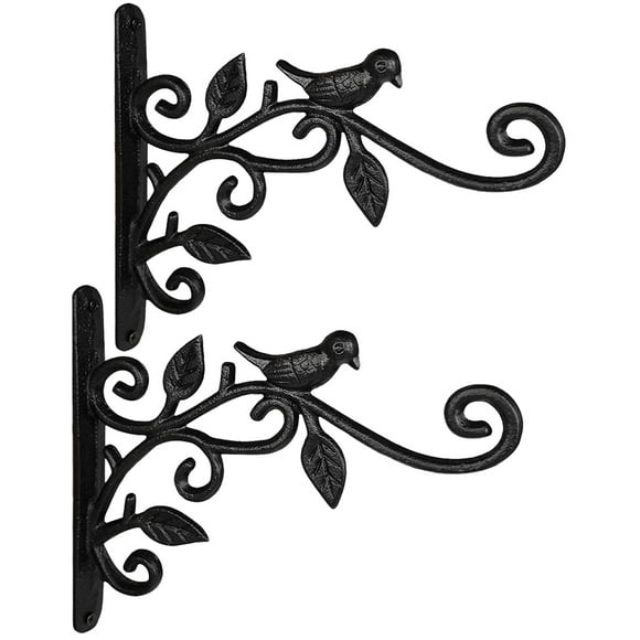 2 ganchos de pared para colgar plantas, soportes de jardín, macetas colgantes, linternas, comederos para pájaros