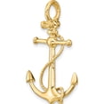 thumbnail image 4 of 10K 3-D Anchor WLong T Bar and Shackle Bail Charm Yellow Gold Material Unique Captivating Polished A thoughtful gift for anniversaries birthdays or special occasions, 4 of 4