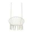 thumbnail image 4 of Tcbosik Hammock Hanging Chair, Hanging Cotton Rope Swing Chair for Indoor, Outdoor, Bedroom, Living Room, Porch, Balcony, Backyard, Beige, 4 of 8
