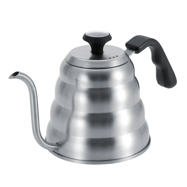 Jadeshay Gooseneck Kettle Drip Coffee Kettle - Coffee Tea Pot with Built-in Thermometer - Stainless Steel Pouring Drip Kettle with Gooseneck (1.2L)