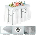 thumbnail image 2 of HomGarden Party Ice Cooler Table Folding Chill Table W/Skirt & Drain Hose & Bucket for Picnic Indoor Outdoor, 2 of 10