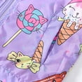 thumbnail image 5 of NAISIBABY Boys Girls Hooded Jacket, Windbreaker Outerwear Cartoon Kids Zip Up Coat Purple 5-6T, 5 of 8