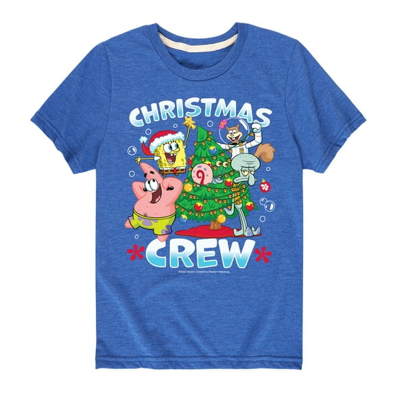 SpongeBob SquarePants - Christmas Crew - Toddler And Youth Short Sleeve Graphic T-Shirt