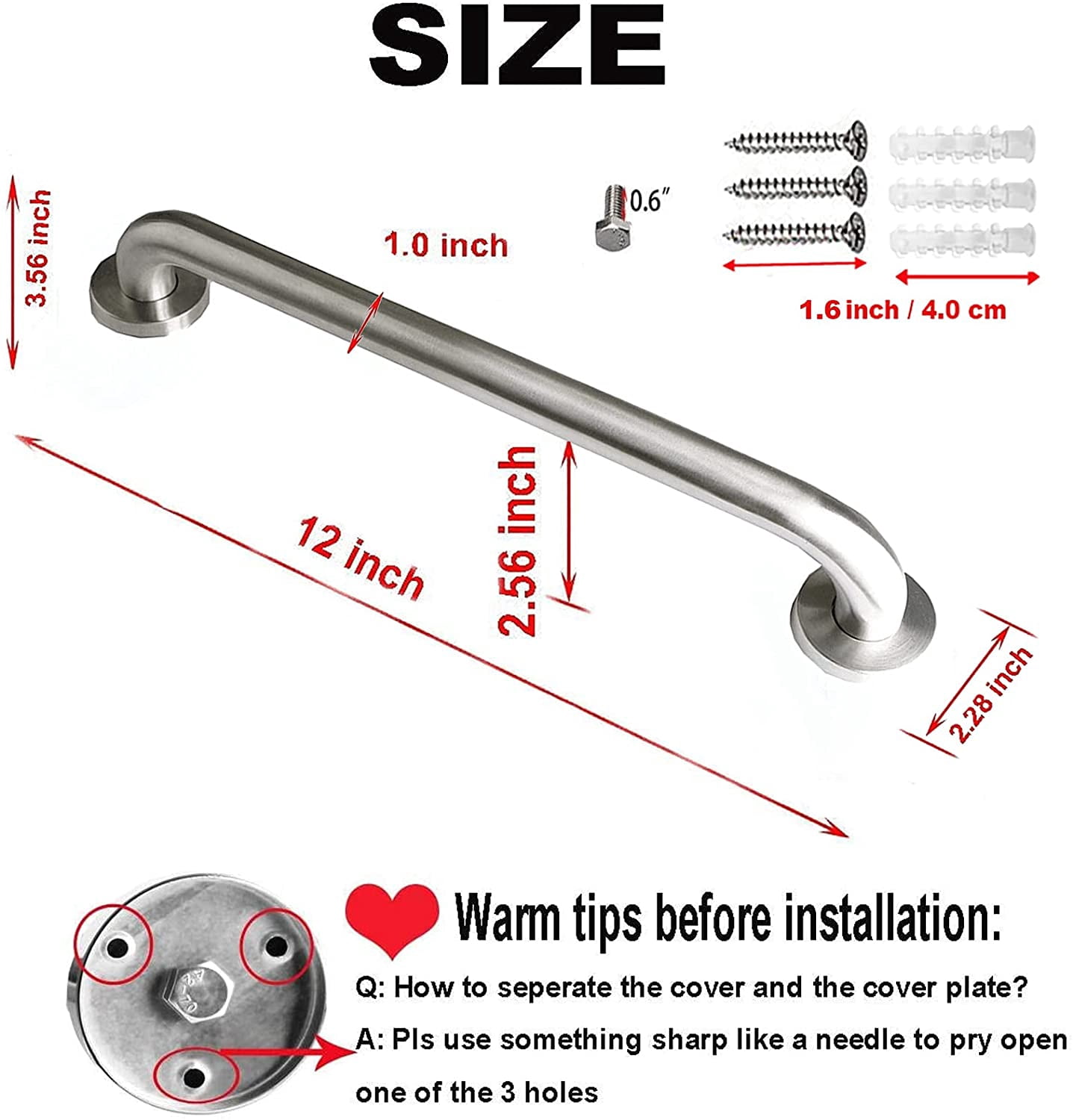 Moen 42-Inch Stainless Steel Grab Bar – SecureMount For Bathroom Safety (Holds 500 Lbs)