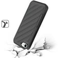 thumbnail image 2 of TJS for iPhone 16e Phone Case, with Tempered Glass Screen Protector, [Military Grade] Noble Lined Shockproof Dual Layer Hybrid Protective Cover (Black), 2 of 5