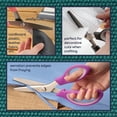 thumbnail image 7 of JubileeYarn Professional Grade Pinking Shears - 9.5" Serrated Stainless Steel - Orange & Grey - 1 Unit, 7 of 7
