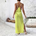 thumbnail image 5 of Levmjia Women's Halter Neck Cover Up Dress Bow Tie Front Slit Beach Dress Sexy Hollow Out Swimwear Coverup for Summer Vacation, 5 of 5