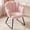 Light Pink, variant on Romorgniz Makeup Vanity Chair with Flower Back Ergonomic Desk Chair Vanity Stool Comfy Accent Chair for Living Room Bedroom Home Office, White