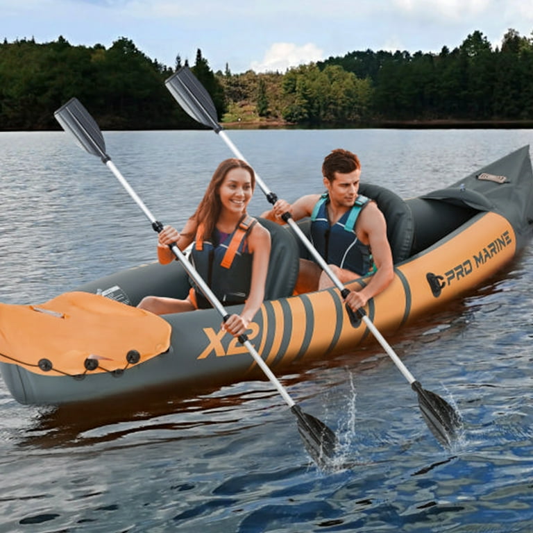 Promarine 2 Person Inflatable Kayak Set Foldable Paddle Boat with