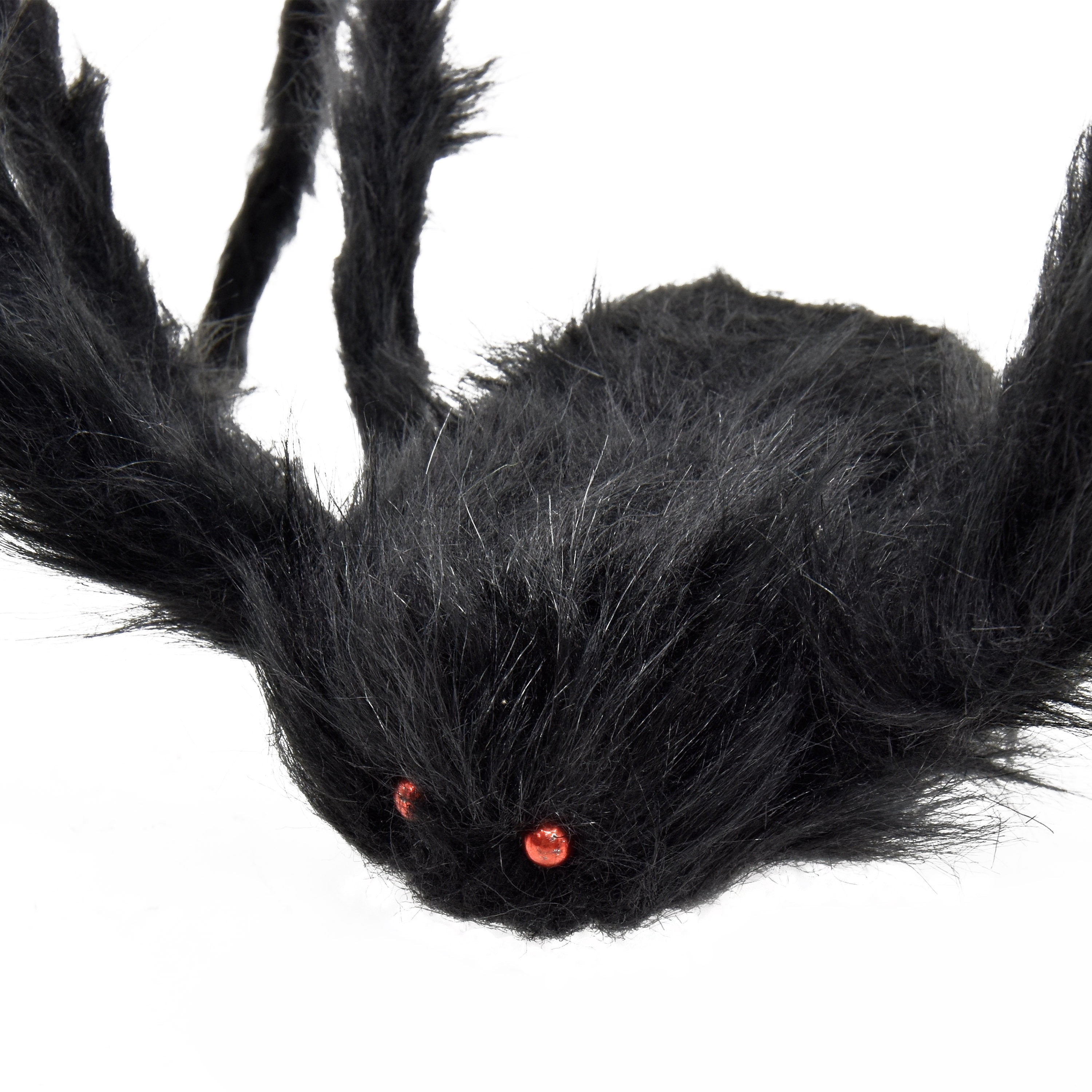 Furry Spider Decoration, Black, 50", Halloween by Way To Celebrate