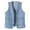 Light Blue, variant on Women's Denim Vest Short, Slim Fit, Korean Version Jacket Vest, High-Quality Denim, for Summer, Business Casual