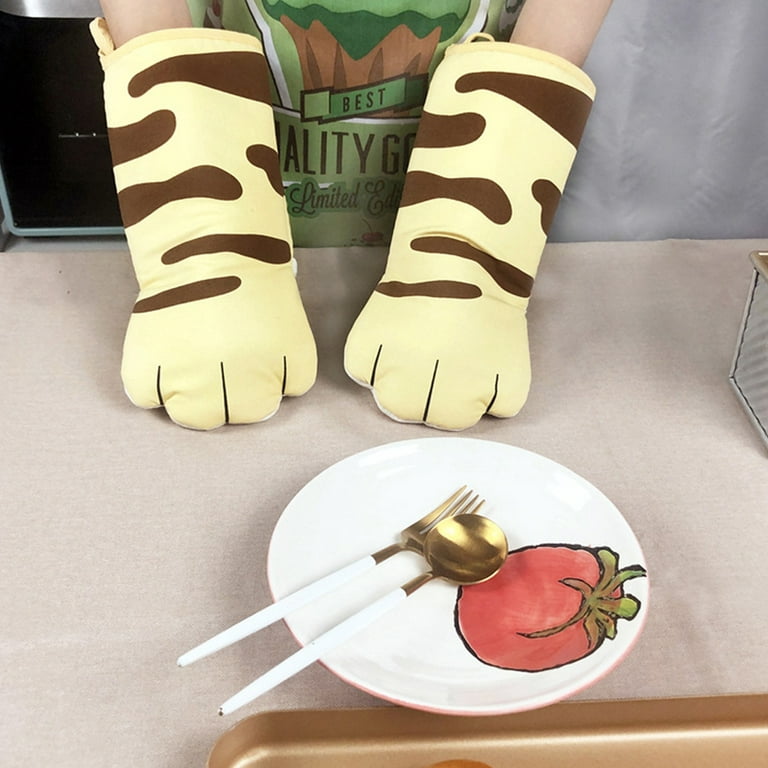 Funny Oven Mitts Kitchen Accessories Cute Cooking Baking Heat Resistant  Kawaii Cat Glove, Gifts For Cat Lover - Temu