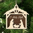 thumbnail image 5 of Vrorvz Wooden Nativity Hanging Ornament Christmas Decorations Christmas Ornaments Close Nature Wood Craft Crackproof Polished Indoor Centerpiece Mantel 3.9In Brown, 5 of 8