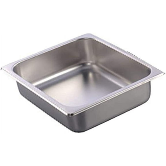 "2 Pack - 1/2 Size 4"" Deep Stainless Steel Steam Table / Hotel Buffet Food Pans"