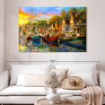 thumbnail image 2 of Elephant Stock Harbour Lights Wall Art - Horizontal Canvas Wall Art - Living Room Wall Decor - Transportation Canvas - Green And Blue Decor By Dominic Davison - 51" x 34", 2 of 8