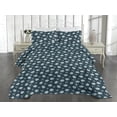 thumbnail image 2 of Ambesonne Marine Quilted Coverlet 3 Pcs, Coastal Seashell Starfish, King Size, Pale Petrol Blue Eggshell, 2 of 4