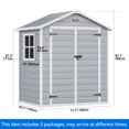 thumbnail image 2 of Dextrus Remise de Rangement en Résine avec Plancher Renforcé, Remise de Rangement Extérieure 6,2 X 4,4 Pi avec Porte Verrouillable, Fenêtre et Évent, 2 of 6