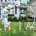 thumbnail image 5 of Large Round Wedding Arch 79x87in Backdrop Stand Metal Double Hoop Party Balloon Flower Arch White, 5 of 13