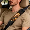thumbnail image 5 of Xoenoiee Horse Sunflower Print 5 Pcs Car Seat Covers Auto Accessories Full Set for Women Men Leather Automotive Front Seat Protector Safety Shoulder Pad Car Armrest Cover, 5 of 7