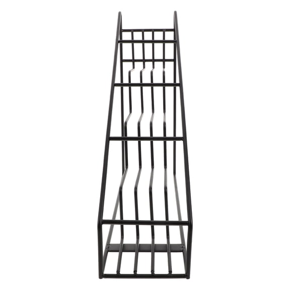 WRITWAA Black Stainless Steel Vertical Syrup Storage Organizer Rack for Bar