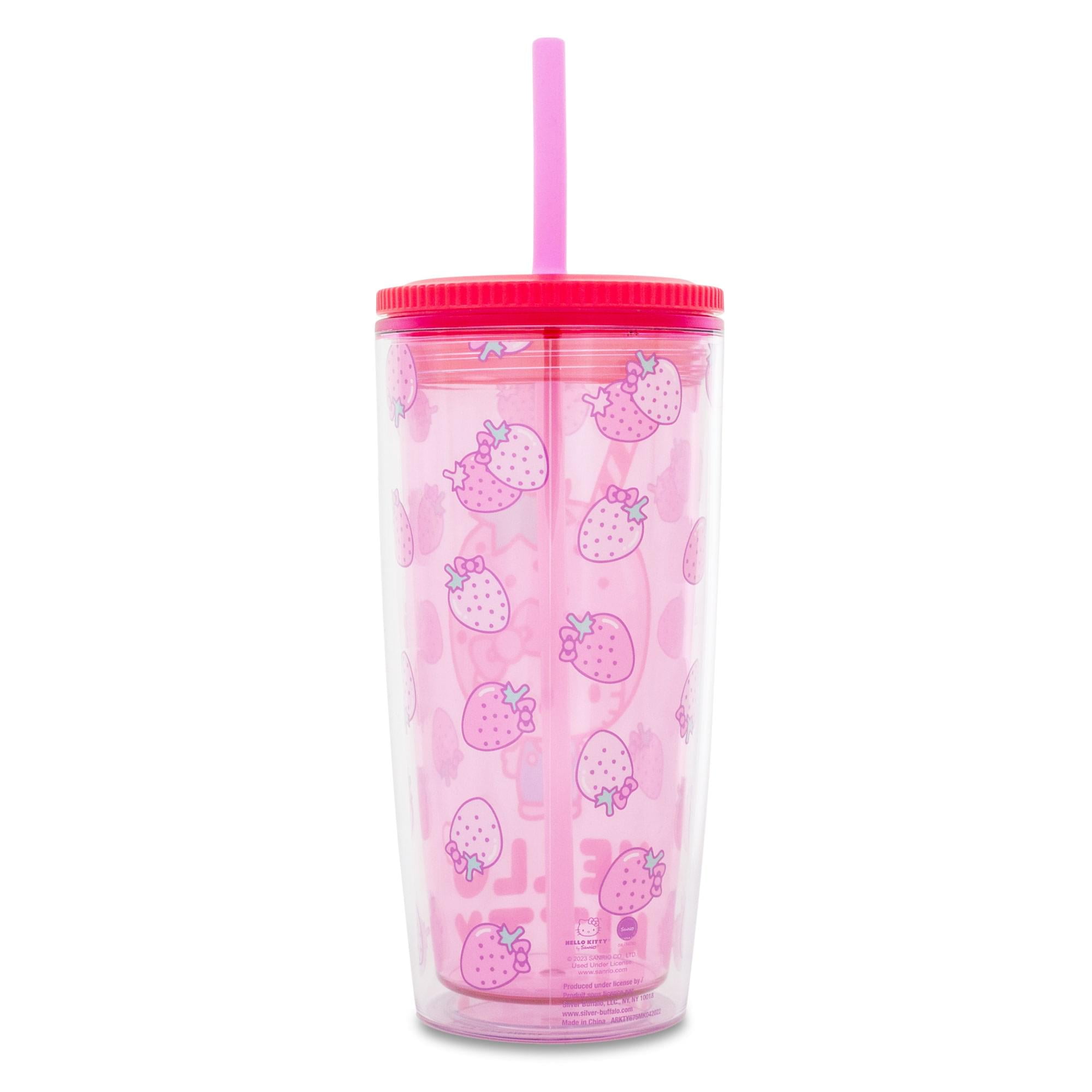 Everyday Delights Hello Kitty Ribbon Tumbler with Cover & Straw 480ml