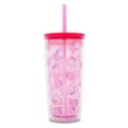 thumbnail image 2 of Sanrio Hello Kitty Strawberries Plastic Tumbler With Leak-Resistant Lid and Reusable Straw Double-Walled Travel Cup For Drinks Holds 20 ounces, 2 of 8