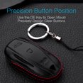 thumbnail image 4 of MECHCOS Compatible with fit for Tesla Model S Key Fob Sleeve - Leather Car Key Case Remote Key Fob Pocket Bag, Perfect Snug Fit, 4 of 4