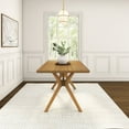 thumbnail image 5 of Plank+Beam 72" Verso Rectangular Dining Table for 6, Solid Wood Cross Leg Kitchen Table, Pecan, 5 of 10