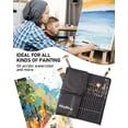 thumbnail image 4 of Nicpro 26pcs Paint Brush Set, Professional Paintbrushes with Palette Knife, Craft Paint Brushes for Acrylic Painting, Oil, Watercolor, Gouache & Canvas, Drawing & Art Supplies for Adults, Artists, 4 of 7