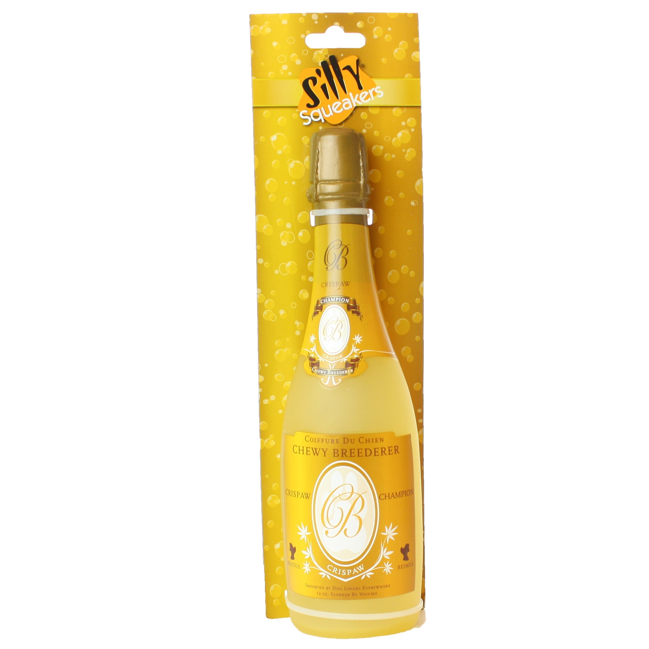Silly Squeakers Wine Bottle Crispaw Champion Squeaky Vinyl Parody Dog Toy